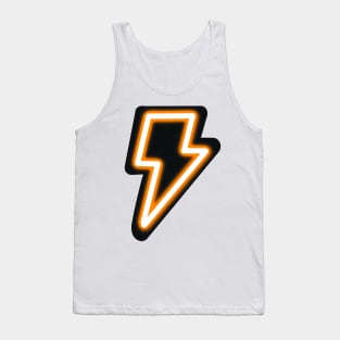 Neon Orange Lightning Bolt Tank Top